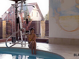 Athletic Black Coach Tempted Into Affair With White Gal By Pool
