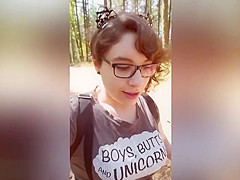 BBW Hikes and Fucks in Public and Walks back with CUM FACIAL! *Short*