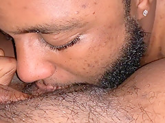 BBW gets pussy licked until she cums