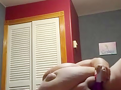 BBW playing with vibrator
