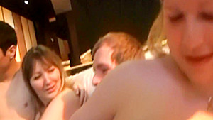 BBWs in an orgy of dicks banging them any which way they can