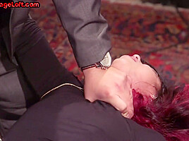 BDSM wild bitch fucked by nasty dick in front of poeple