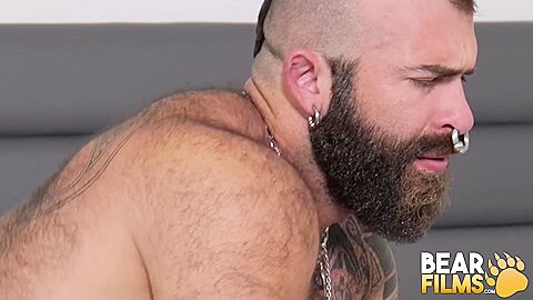 BEARFILMS Bear Mack Austin Dominates And Breeds Pierced Bear