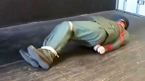 BG Military officer trussed up and gagged 