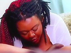 BLACK GRANNY SUCKS FUCKS AND TAKES A LOAD IN HER ASS