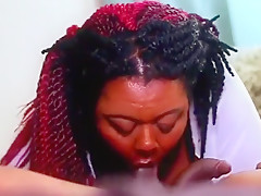 BLACK GRANNY SUCKS FUCKS AND TAKES A LOAD IN HER ASS