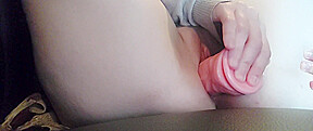 Babe Fucks Her Creamy Pussy With A Big Pink Dildo