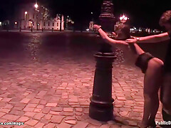 Babe Hogtied And Fucked In Public