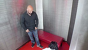 Bald Mature Dude Fucks Dark-Haired Young Chick With Pale-Skinned Natural Body