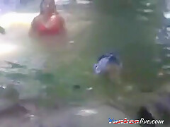 Bangla Girl Rina Bathing In Pond