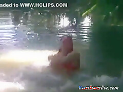 Bangla Girl Rina Bathing In Pond