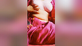 Bangladeshi Girl With Saree, Pink Blouse And Petticoat  Fingerings Pussy For Self Satisfaction