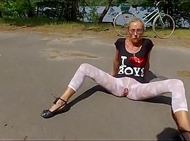 Beauteous female acting in a sperm shot porn movie