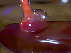 Beautiful Brunette Big Boobs Rides Fake Cock