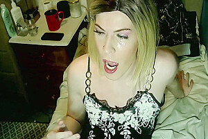 Beautiful Shemale Jessica Blows Squirts Massive Creamy Load All Over Her Face & Swallows It 5 Min