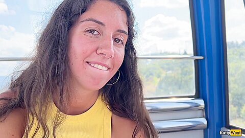 Beauty Sucks Cock On A Ferris Wheel In An Amusement Park