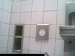 Beautyful Bulimic girl on public toilet - two cameras