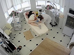 Beauty salon, waxing pussy and ass Step mom