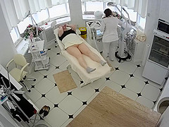 Beauty salon, waxing pussy and ass Step mom
