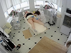 Beauty salon, waxing pussy and ass Step mom