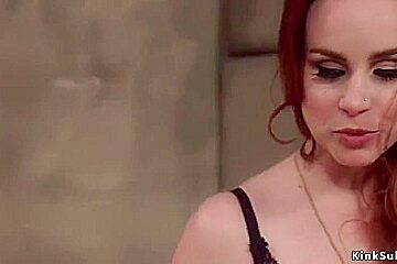 Bella Rossi And Kira Noir - Ebony Lesbian Cop Bootie Whipped By Redhead