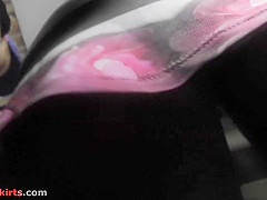 Best upskirt video of a brunette wearing a thong