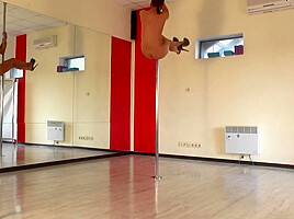 Big Ass Gymnast In Dance Studio With Sonka Nikolet