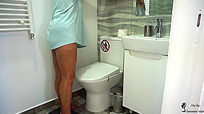 Big Ass Maid Cleaning The Bathroom