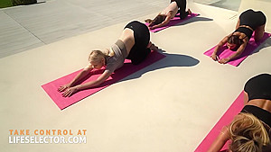 Big Boobed Brunette Milf Fucks A Big Pov Cock Outdoors After Her Yoga Session - Shalina Devine