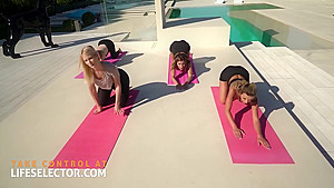 Big Boobed Brunette Milf Fucks A Big Pov Cock Outdoors After Her Yoga Session - Shalina Devine