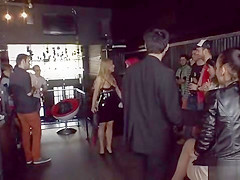 Big ass slave pisses and anal banged in public bar