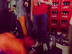 Big ass slave pisses and anal banged in public bar