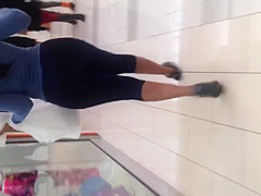 Big black ass in see thru spandex