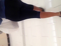 Big black ass in see thru spandex