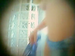 Bikini girl peeing