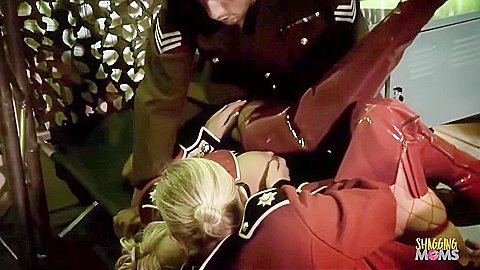 Bisexual Women Playing With A Dildo Engage In Group Sex With Other Soldiers