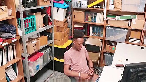 Black Jock Security Officer By Black Twink Shoplifter Into Fucking Him