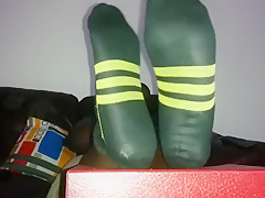 Black Stud Foot Tease