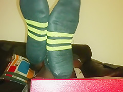 Black Stud Foot Tease