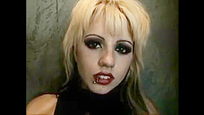 Black riding pale girl