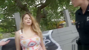Black thug fucking two nasty and busty female police officers