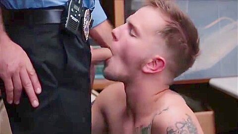 Blonde Straight Twink Boy Caught And Fucked By Jock Officer