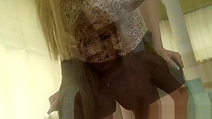 Blonde anya has a hot threesome