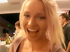 Blonde in the pub