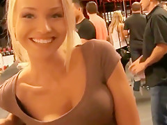 Blonde in the pub