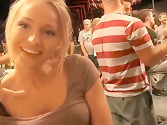 Blonde in the pub
