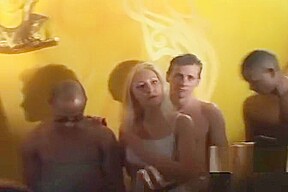 Blonde lady gangbang by mob - Java Productions