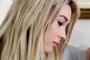 Blonde shemale anal fucked by her boyfriends hard cock