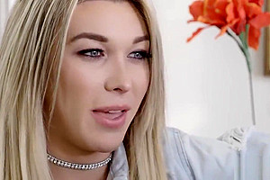 Blonde shemale anal fucked by her boyfriends hard cock
