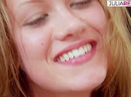 Blonde teen 18+ Moans As She Gets A Hard Fuck On The Sofa